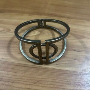 Bold Brass Plus Size Geometric Cuff Bracelet